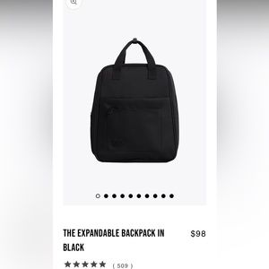 Beis Expandable Backpack black brand new, can be used for travel or everyday use